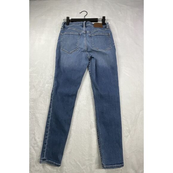 Madewell 9'' Mid-Rise Skinny Crop Womens 26 Blue Medium Wash Button Fly - Picture 9 of 11